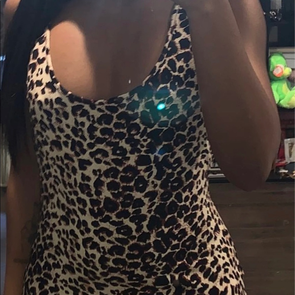 Cheetah Print Midi Dress | Size L
